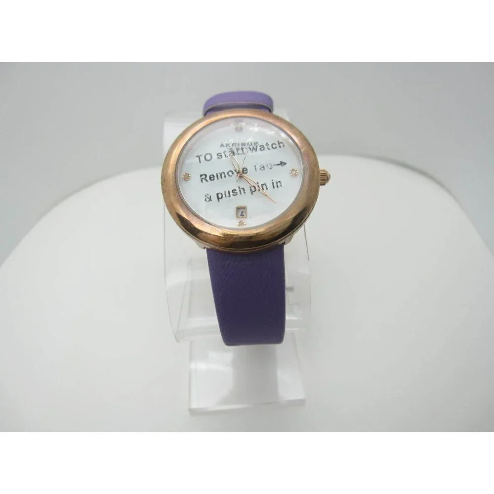 New W/O Akribos XXIV Diamond Dial 3 ATM WR Analog 40mm Dial Watch(C581)AK899P-8X